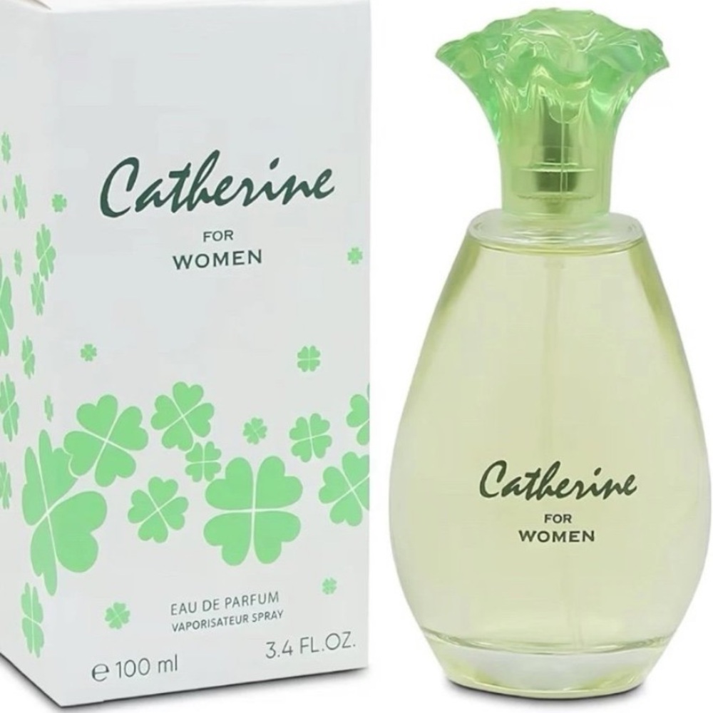 Catherines White and Green Floral-Patterned Perfume Box